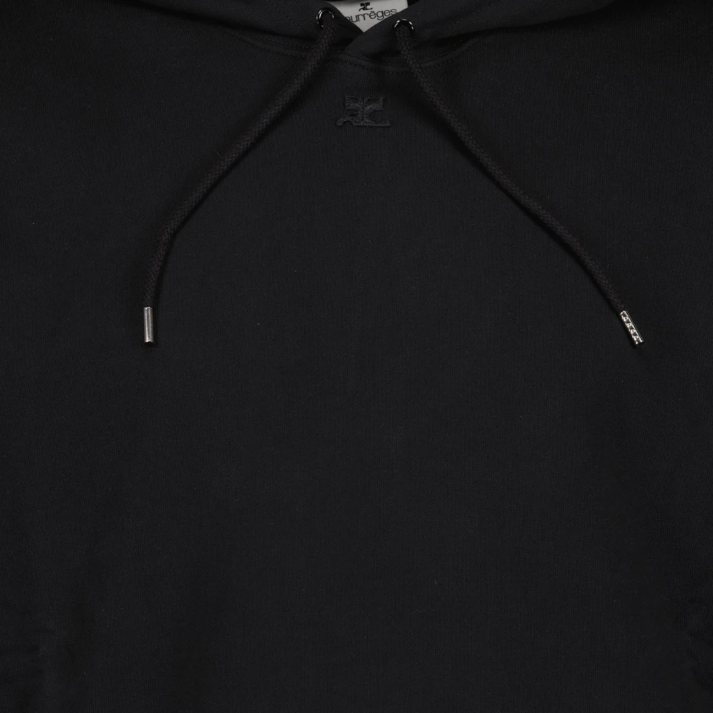 Courrèges Hoodie met Logo Detail Black Heren