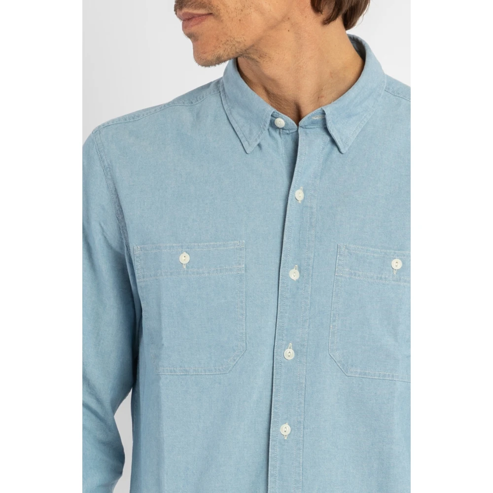 Woolrich Shirts Blue Heren