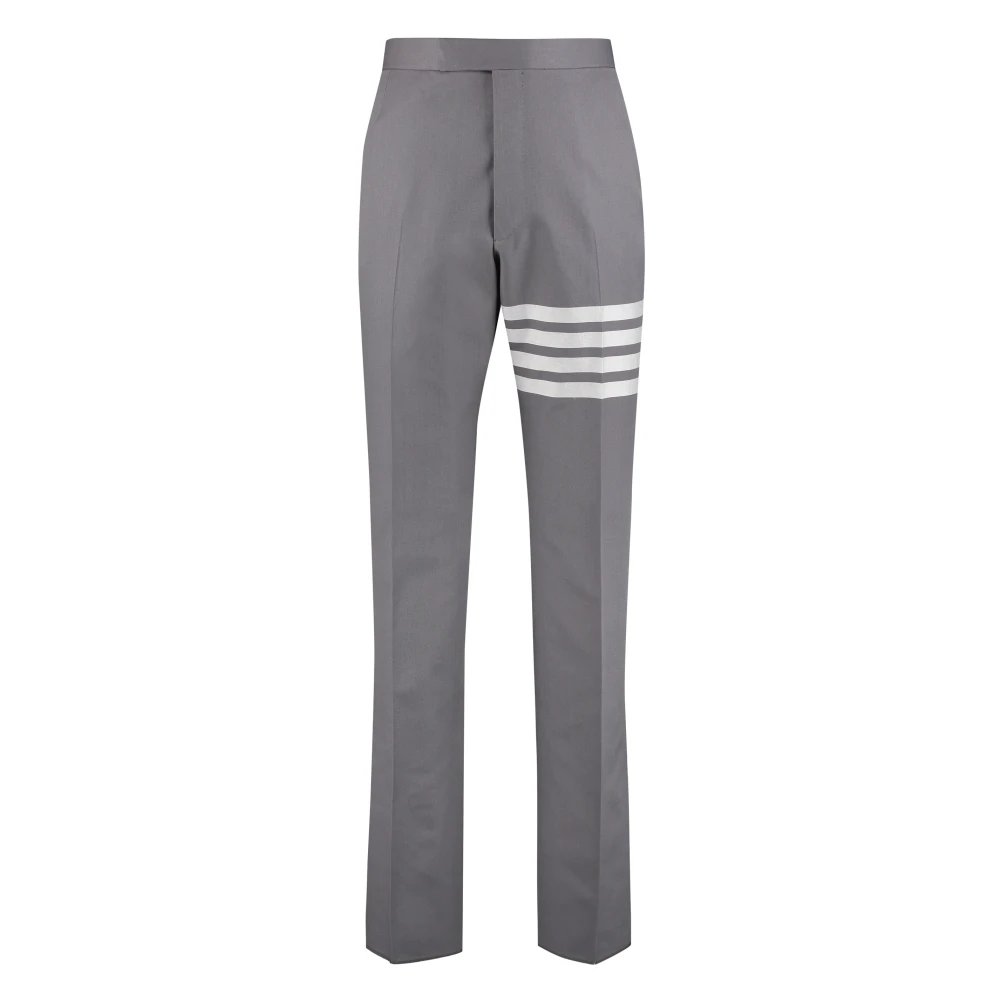 Thom Browne Op maat gemaakte broek met driekleurig detail Gray Heren