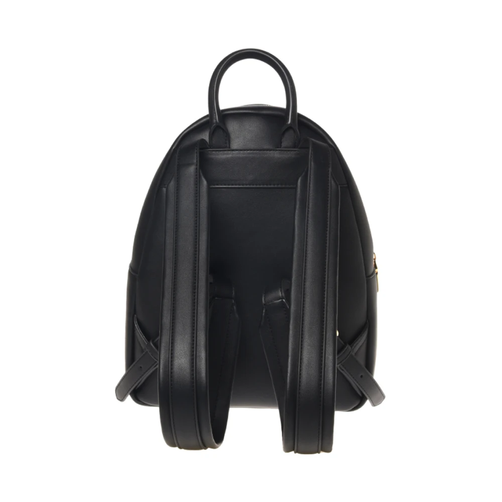 Love Moschino Zwarte Logo Rits Rugzak Black Dames