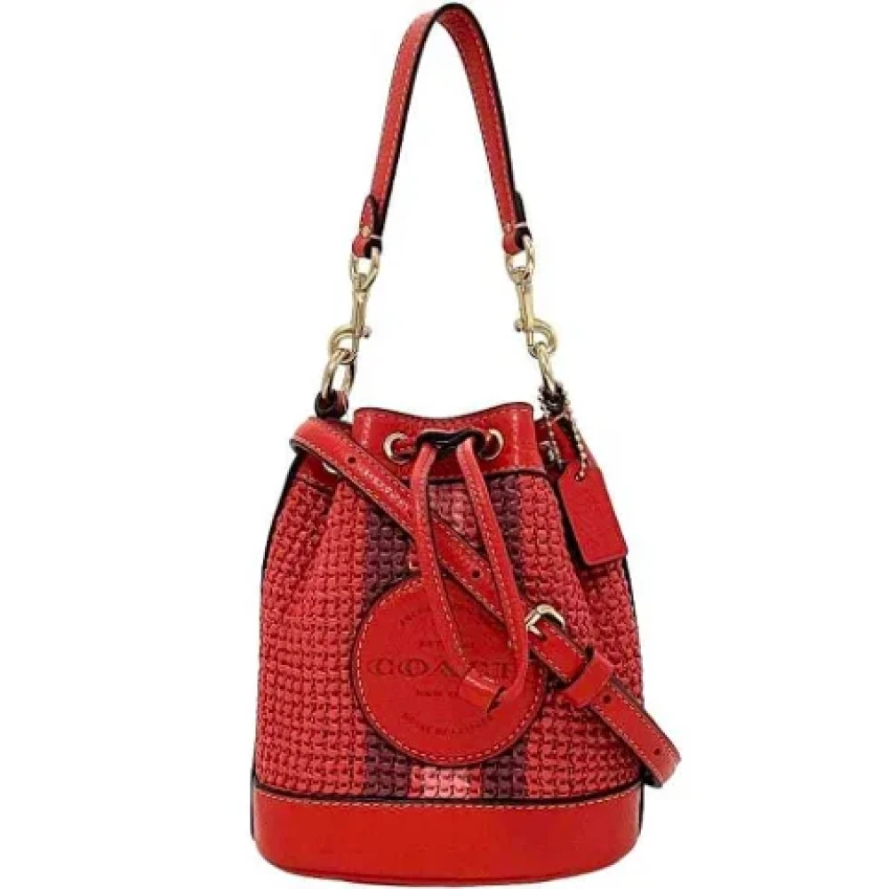 Coach Pre-owned Leather shoulder-bags Red Dames