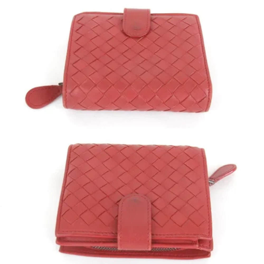 Bottega Veneta Vintage Pre-owned Leather wallets Red Dames