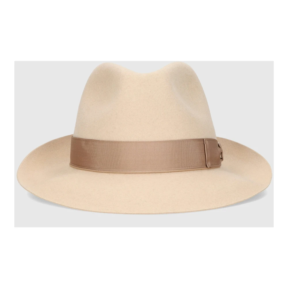 Borsalino Tijdloze Medium Rand Hoed Brown Heren