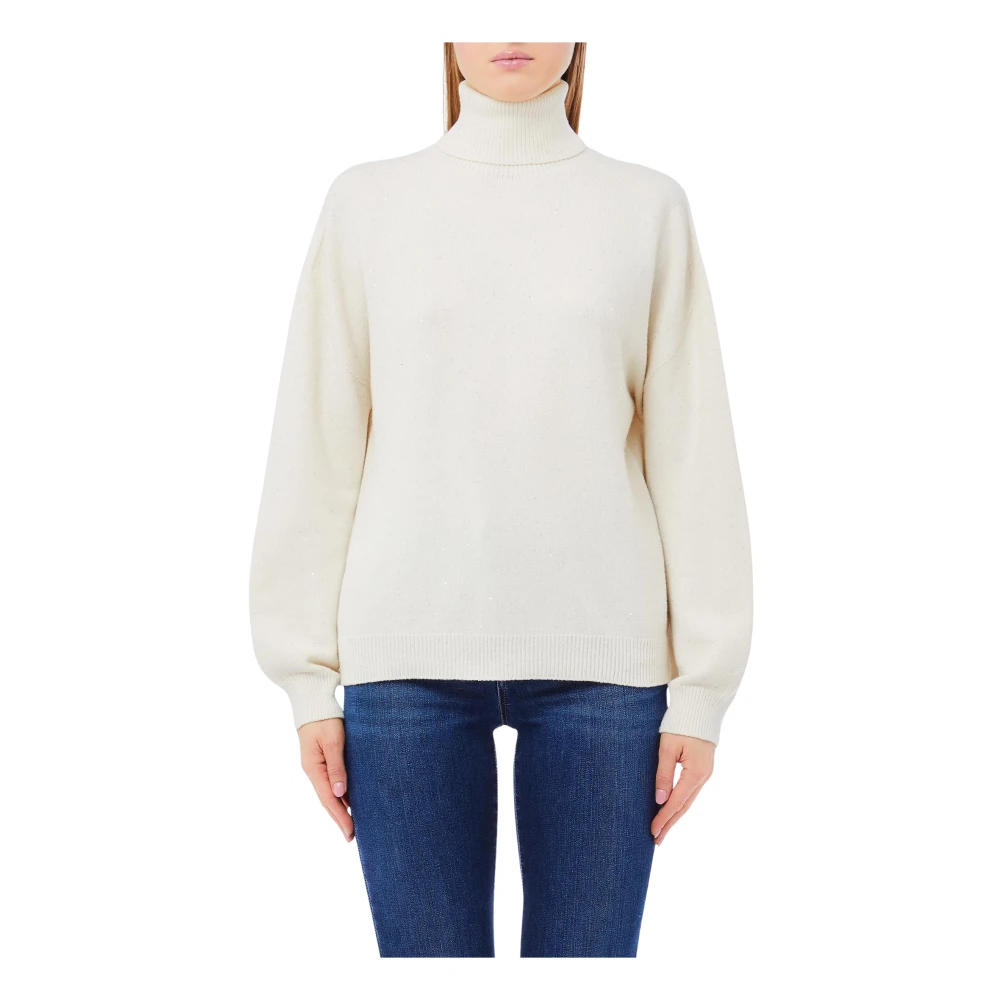 Liu Jo Women's White Turtlenecks, M, Stylish Jumpers For