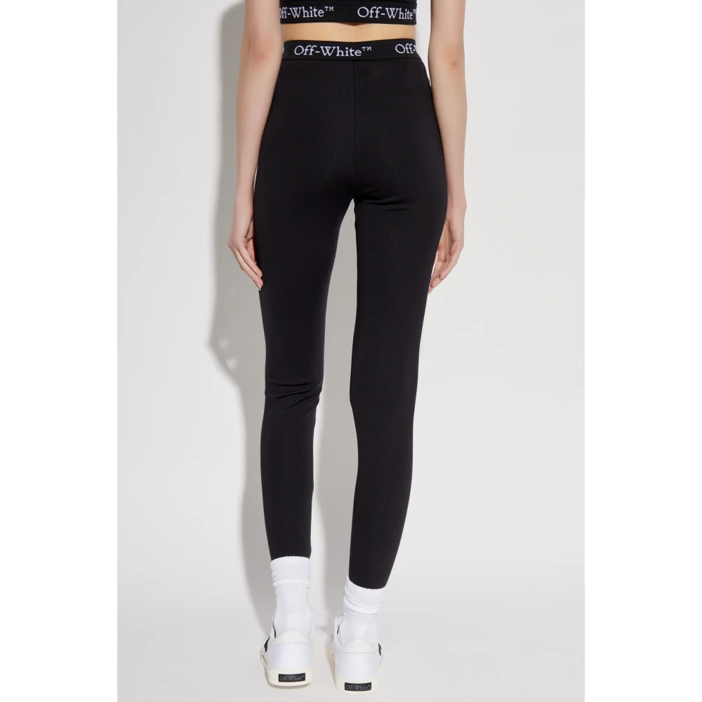 Off White Logo leggings Black Dames