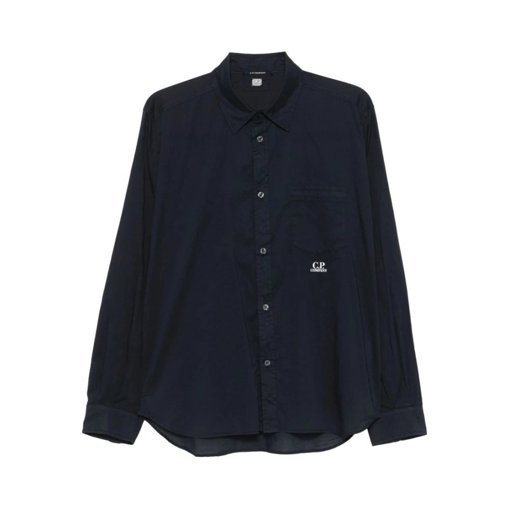 C.p. Company Men's Blue Light Mussola Shirt - Casual Shirts - L - Shirts