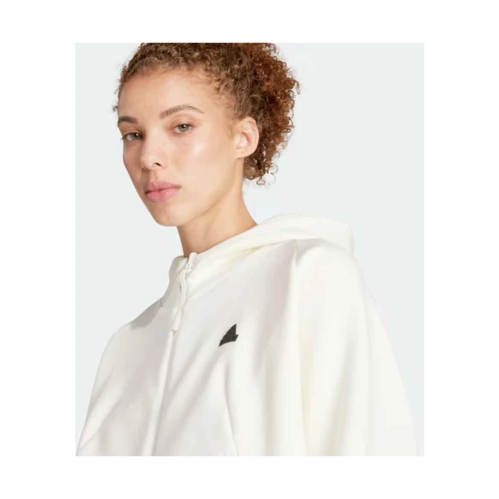 Adidas Witte Hoodie Z.n.e. voor Vrouwen White Dames