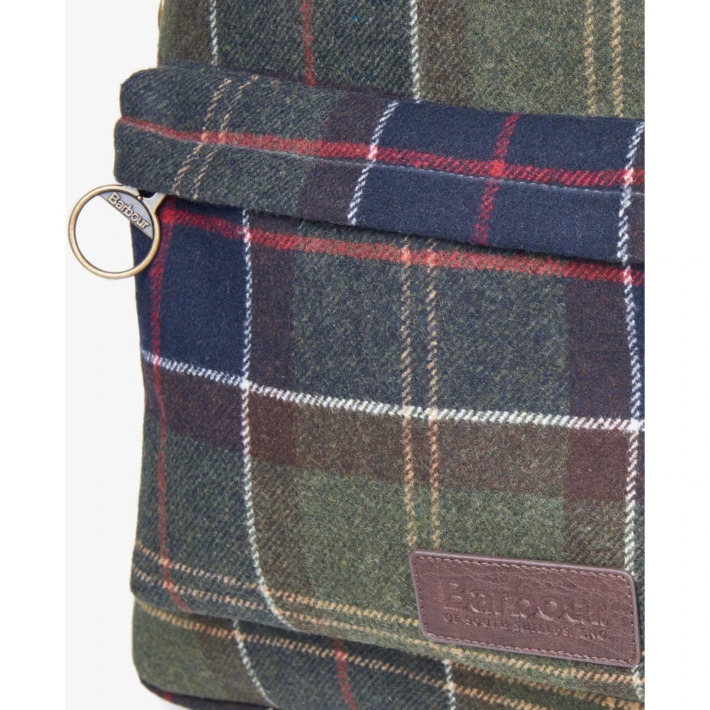Barbour Rugzak van gewaxt katoen met leren accenten Green Heren