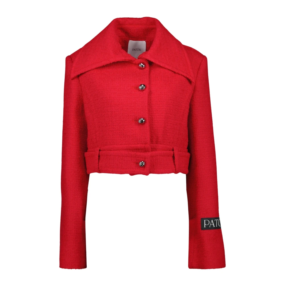 Patou Women's Red Light Jackets, Xs, Tweed Short Jacket