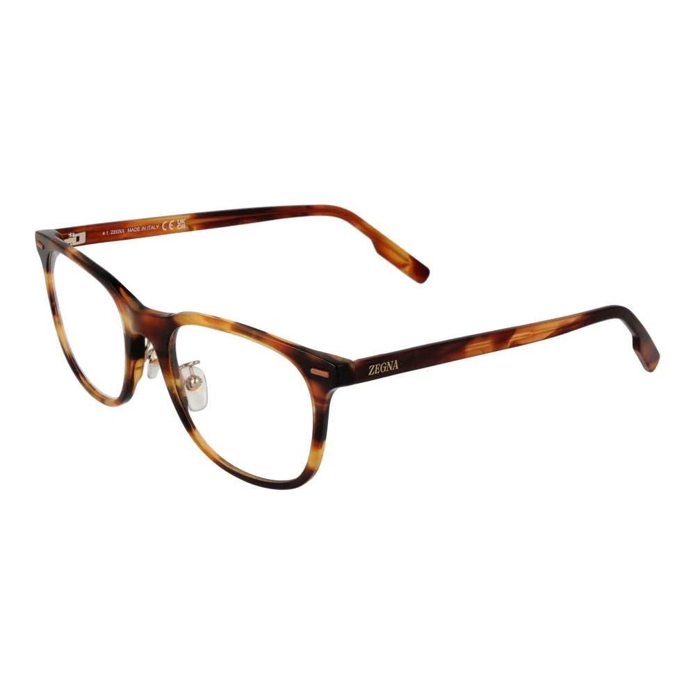 Zegna Men's Brown Rectangle Optical Frames