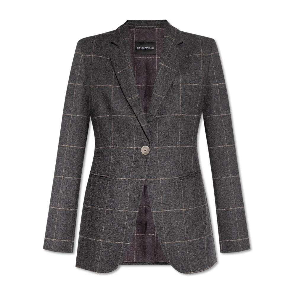 Emporio Armani Blazer met ruitpatroon Gray Dames