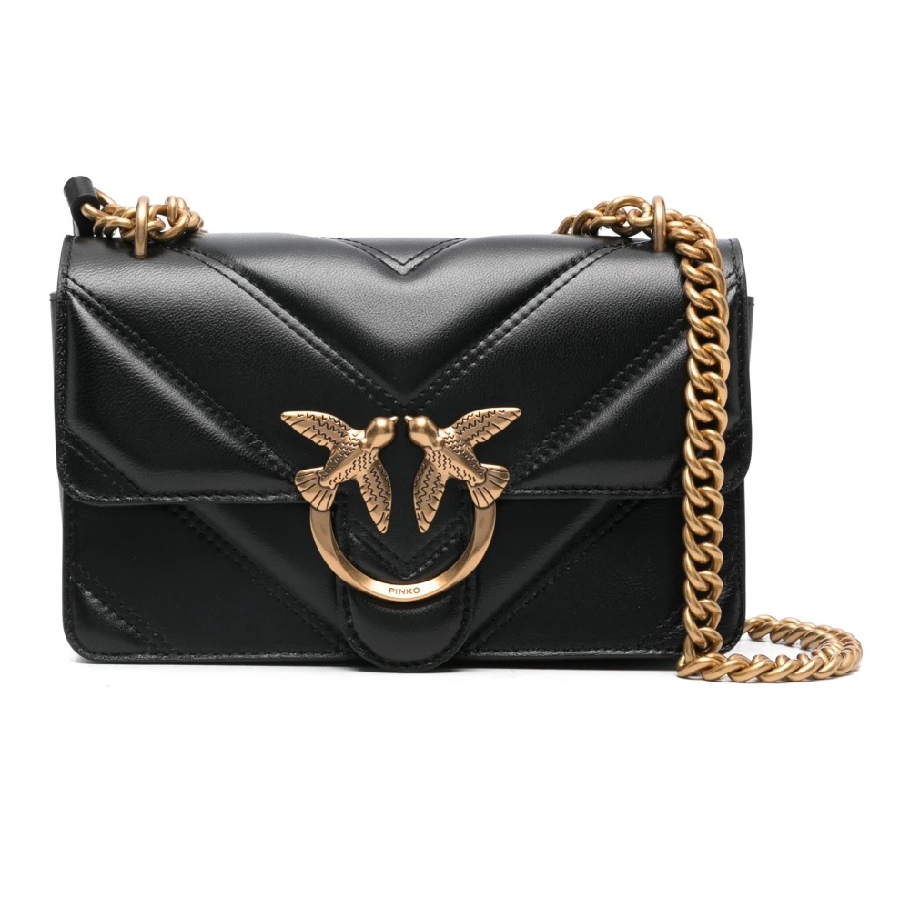 Pinko Antiek Goud Liefde Mini Licht Black Dames