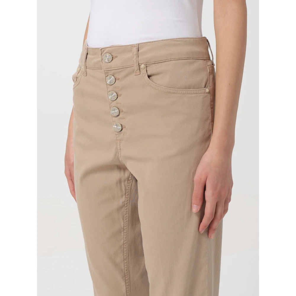 Dondup Cropped Trousers Beige Dames