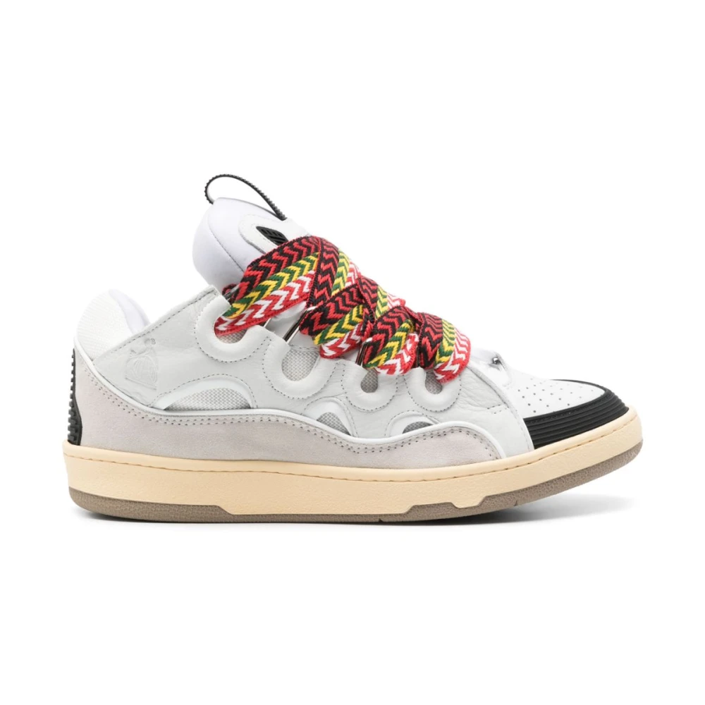 Lanvin Vita Sneakers Panel Design Snörning White, Herr