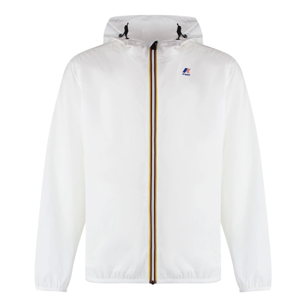K-Way Mannelijk Wit Le Vrai 3.0 Claude Hooded Nylon Jacket