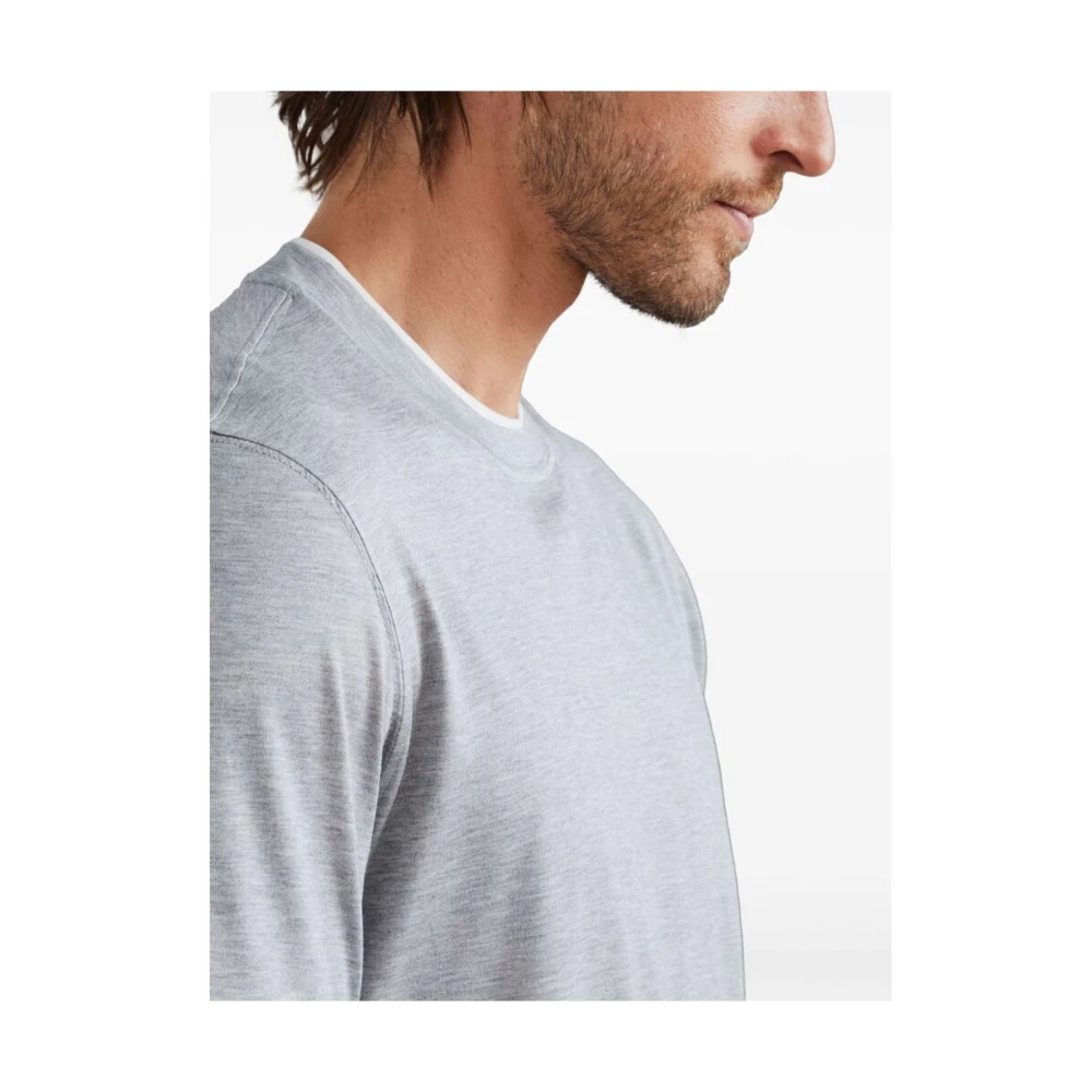BRUNELLO CUCINELLI Grijze Jersey Crew Neck T-shirt Gray Heren