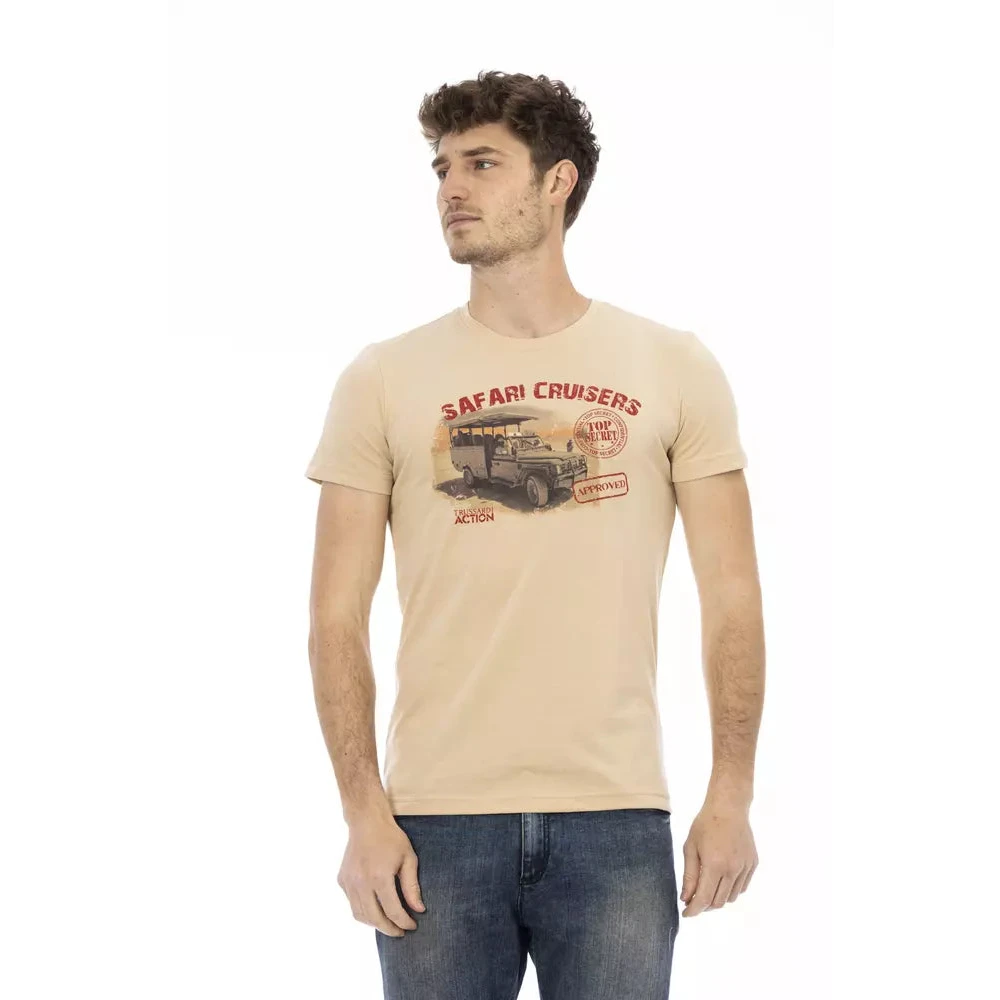 Trussardi Hombre Beige - Action T-Shirt- Tops - Xl- Action T-Shirt