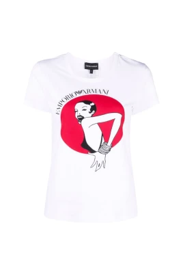Grundläggande Rund Hals Vit T-shirt