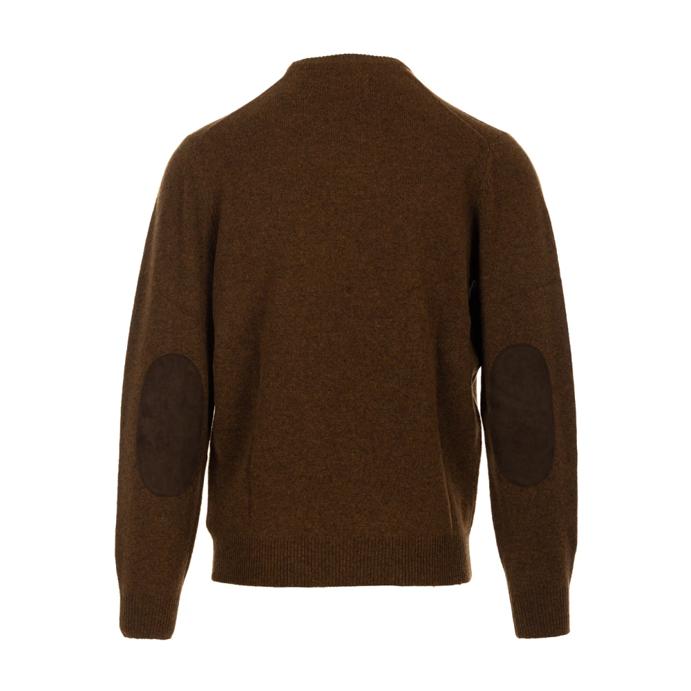 Barbour Bruine Sweater Essential Patch Crew Brown Heren