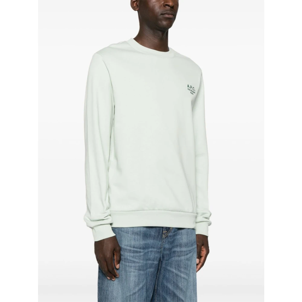 A.p.c. Chique Beige Sweatshirt voor Mannen Green Heren