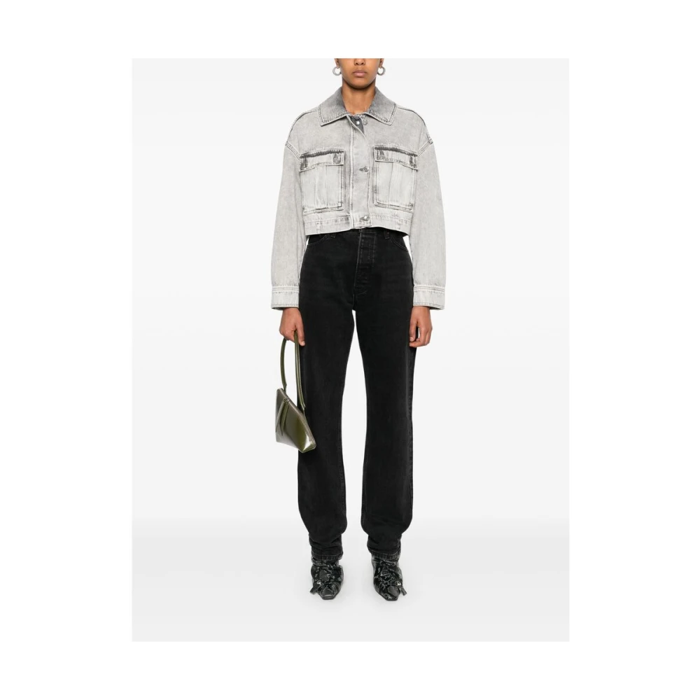 IRO Klassieke Grijze Knoopsluiting Buitenkleding Gray Dames