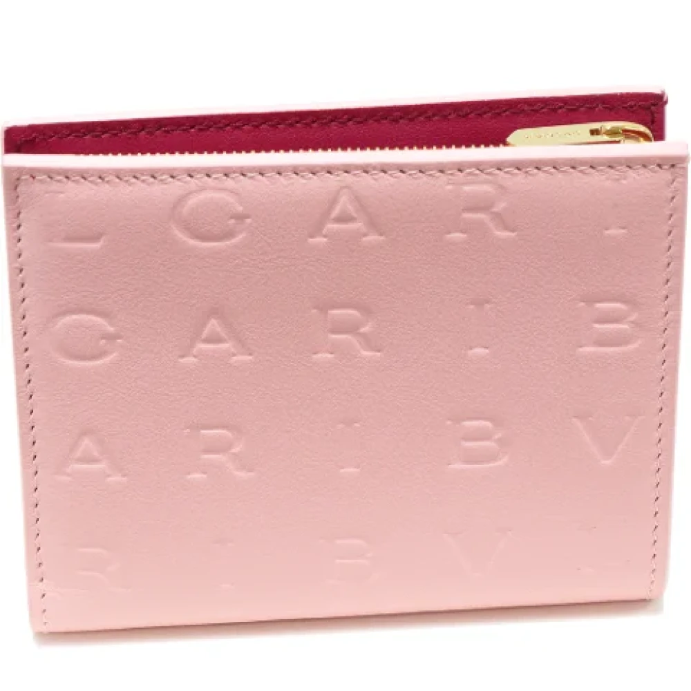 Bvlgari Vintage Pre-owned Leather wallets Pink Dames