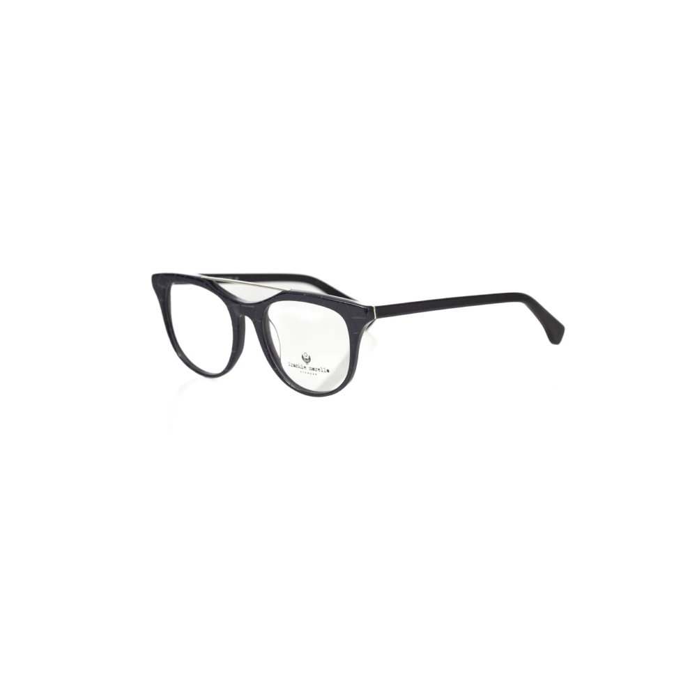 Frankie Morello Geometrische Blauwe Nachtbril Wayfarer Stijl Blue Heren