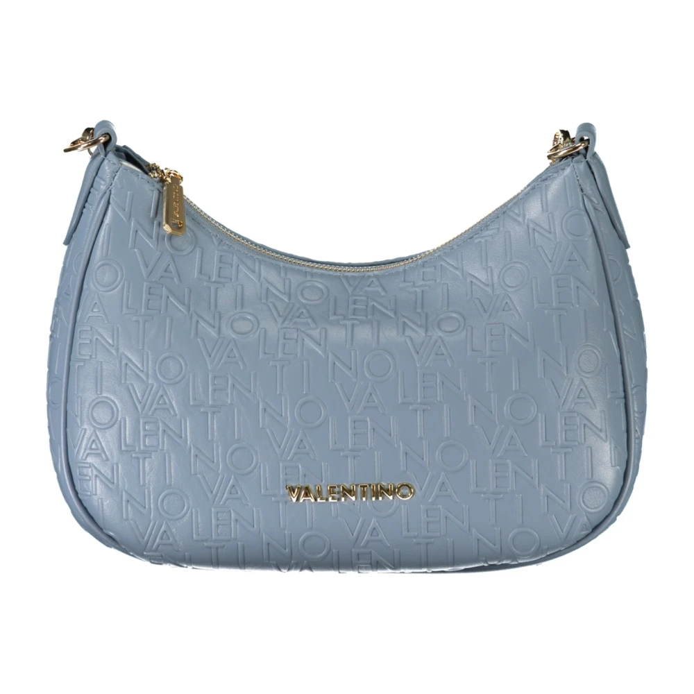 Valentino by Mario Valentino Blauwe Schoudertas met Afneembare Band en Ritssluiting Blue Dames