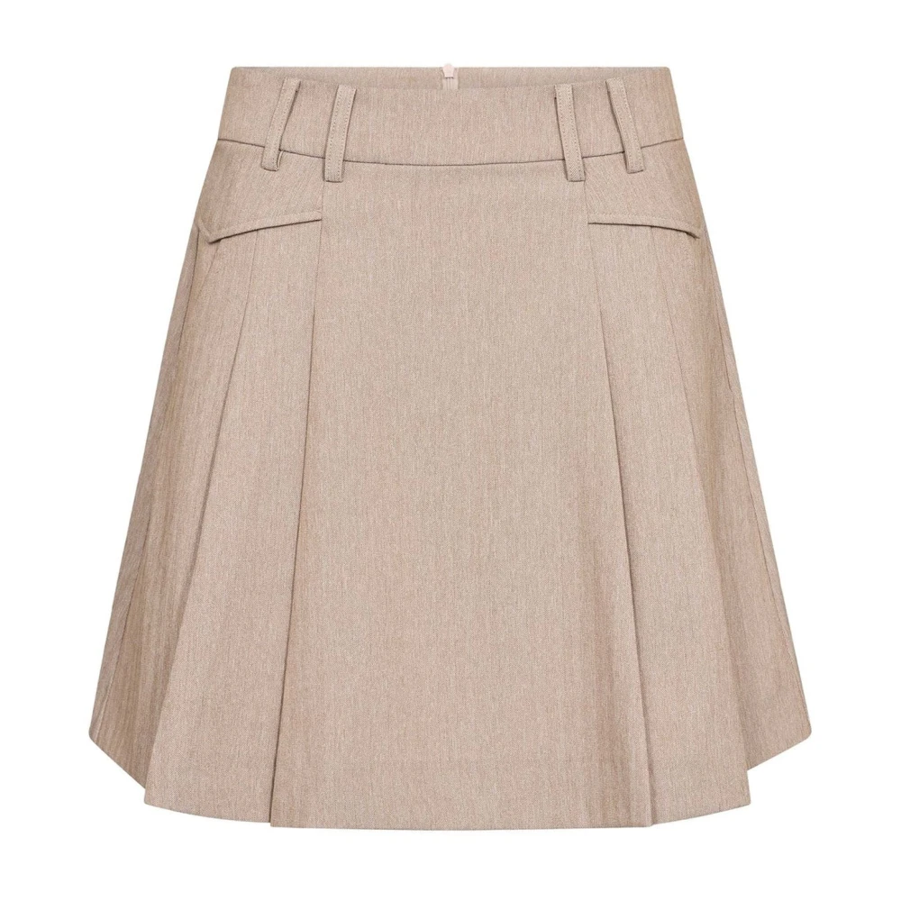 Co'couture Beige Short Skirts, Female, Xs, Pleated Short Vida