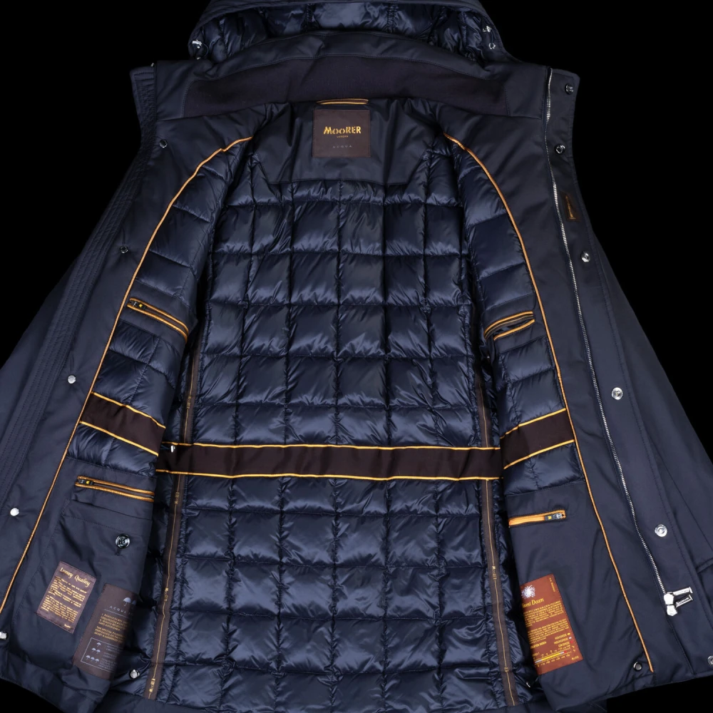 Moorer Acqua Line Jas met Ganzendons Blue Heren