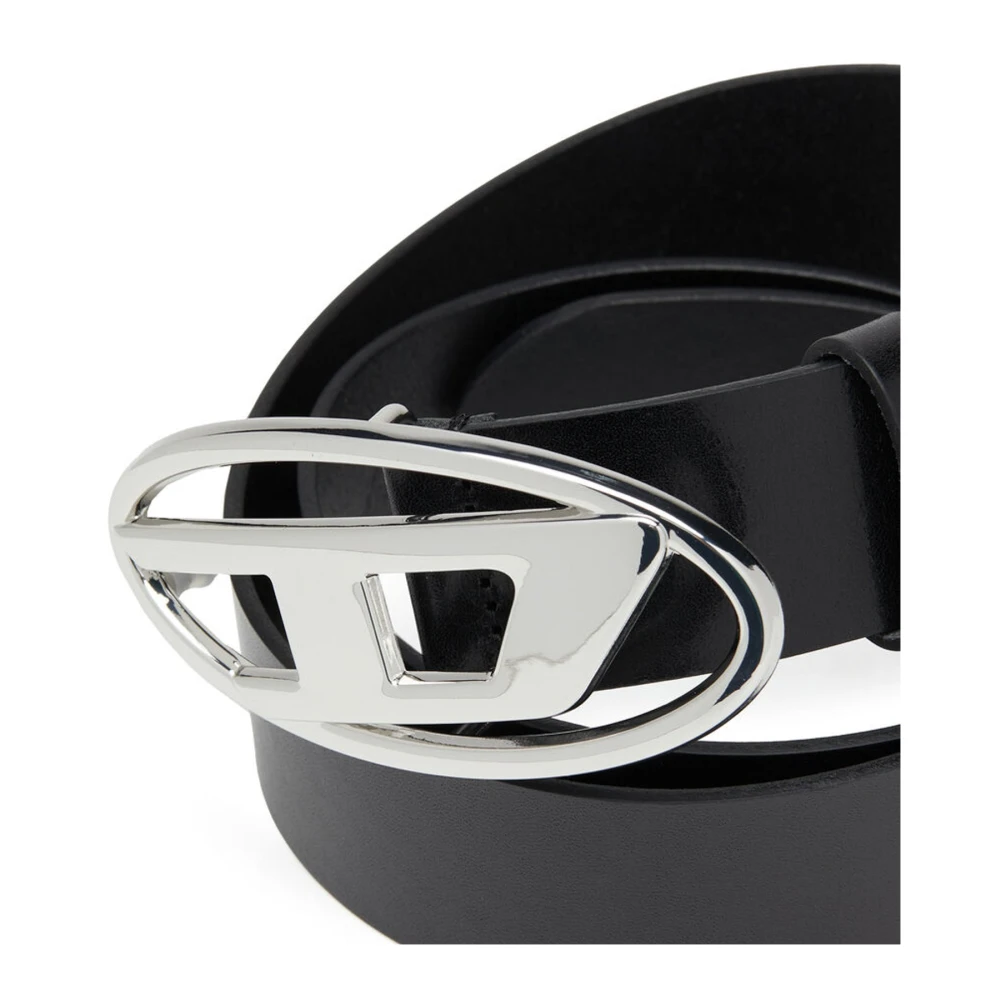 Diesel Zwarte Leren Riem B-1Dr W Black Unisex