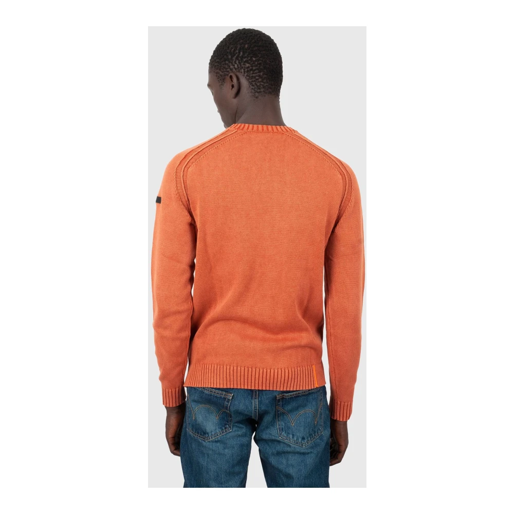 RRD Cotton Techno Wash Oranje Crewneck Shirt Orange Heren