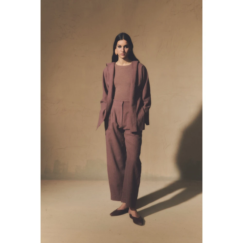 Cortana Frontera broek van zuivere wol blush Brown Dames