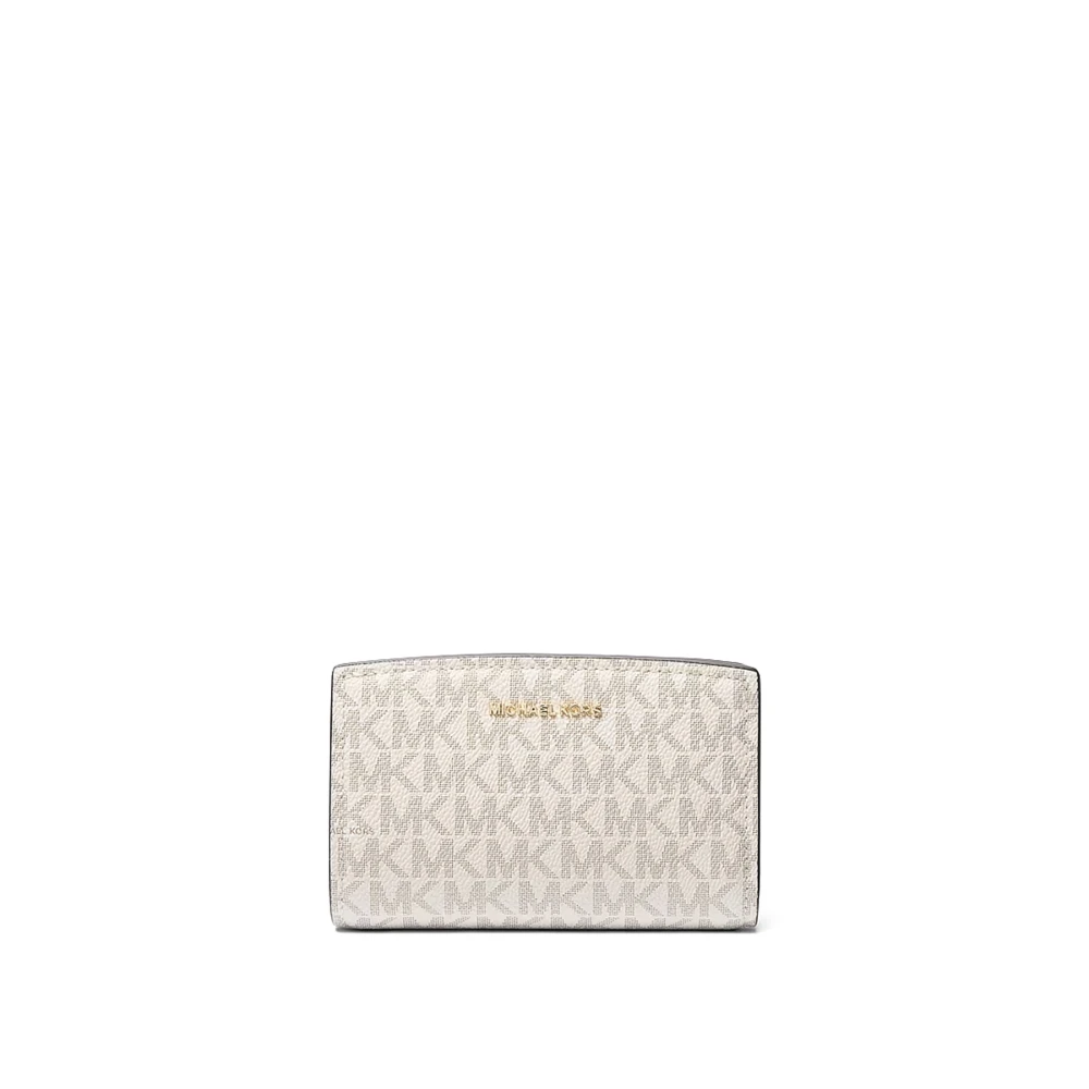 Michael Kors Women's Beige Bryant Medium Signature Logo Wallet - Wallets & Cardholders - One Size - Accessories