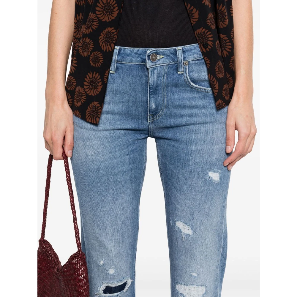 Dondup Blauwe Denim Jeans Blue Dames