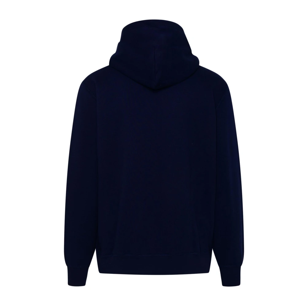 Polo Ralph Lauren Blauwe Katoenmix Hoodie met Geborduurd Pony Logo Blue Heren
