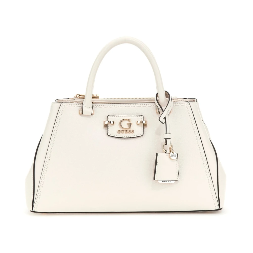 Guess Women's White Anadela 3 Compartment Satchel - Handbags - One Size - Bags