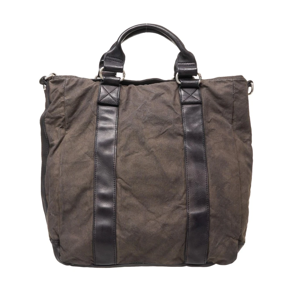 Campomaggi Bruine Canvas & Leren Heren Rugzak Brown Heren