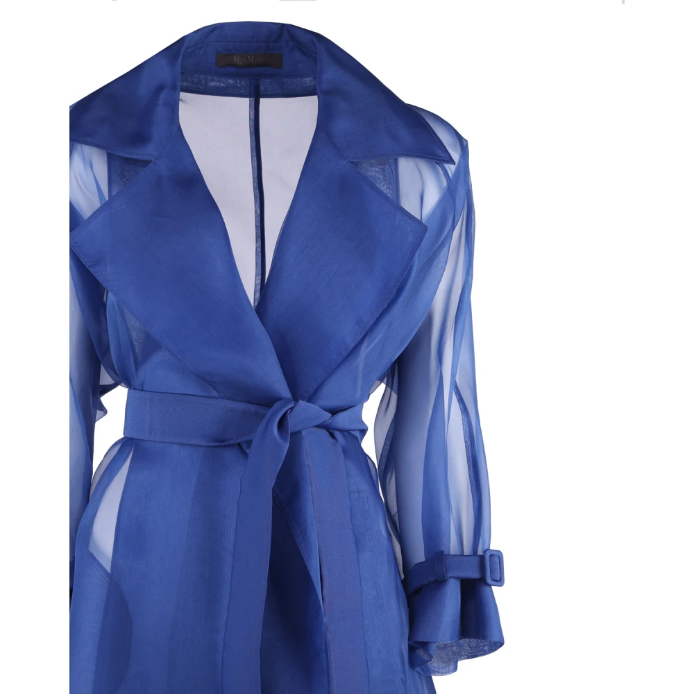 Max Mara Belted Coats Blue Dames