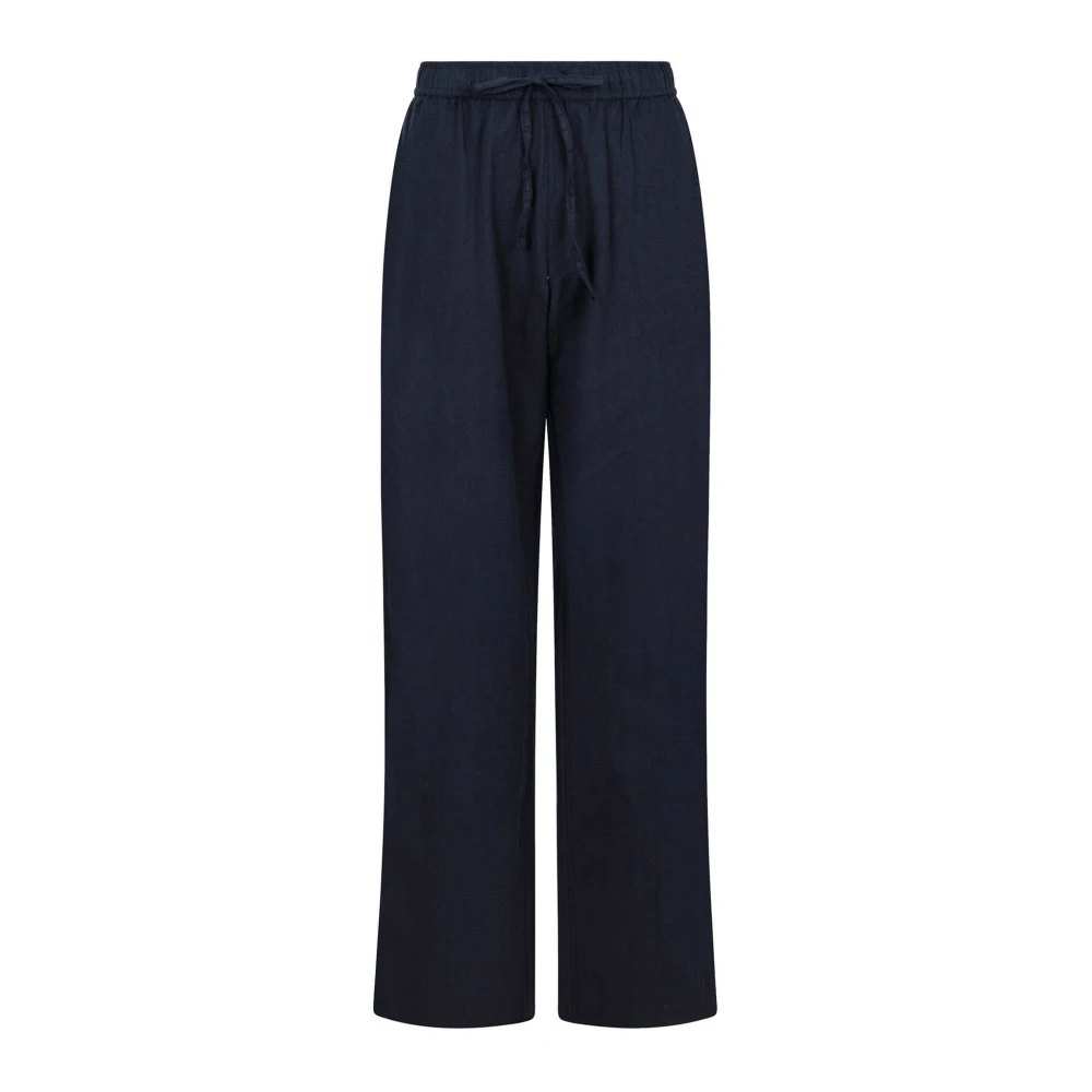 NEO NOIR Linnen Broek Navy Blue Dames