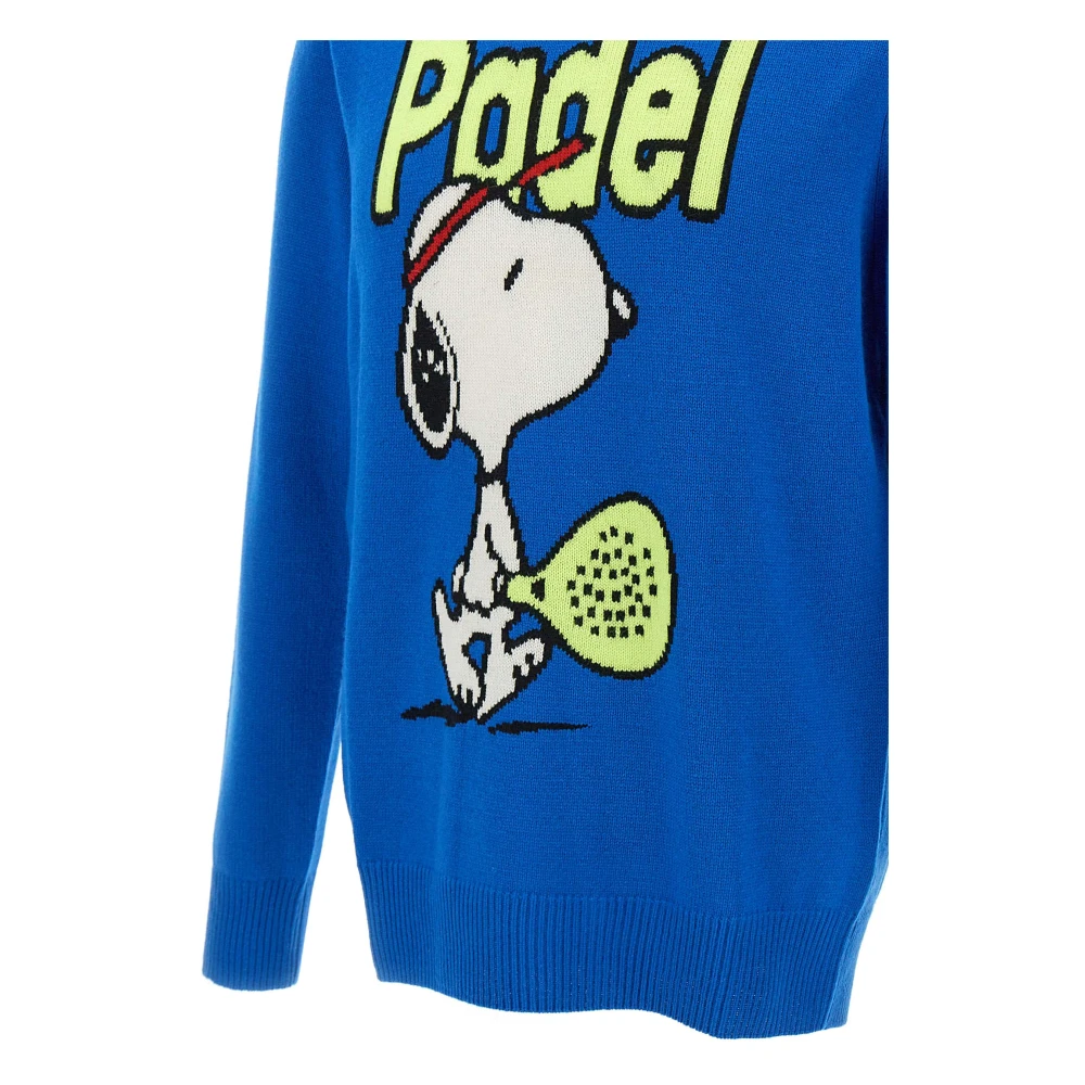 MC2 Saint Barth Snoopy Padel Lover Wollen Trui Blue Heren