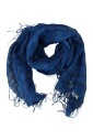 echarpe-a-carreaux-bleus-a-franges