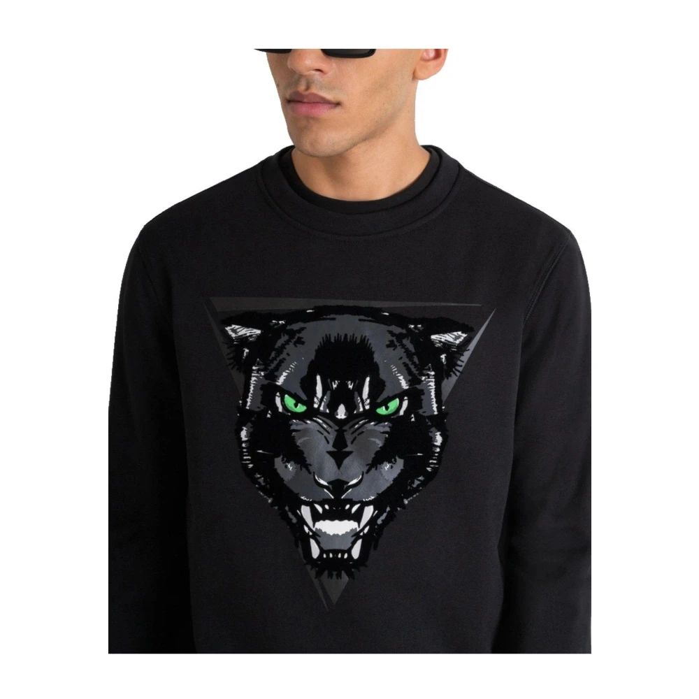 Antony Morato Panterprint Sweater Black Heren