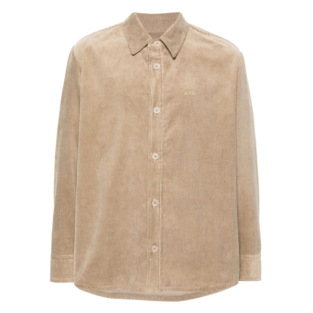 A.p.c. Corduroy Bobby Overhemd Beige Heren