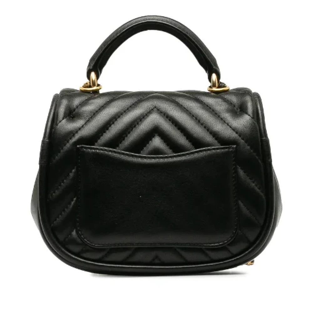 Chanel Vintage Pre-owned Leather crossbody-bags Black Dames