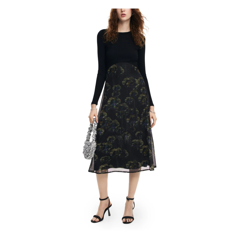 Desigual Donkere Pensee Damesvest Herfst Winter Collectie Black Dames