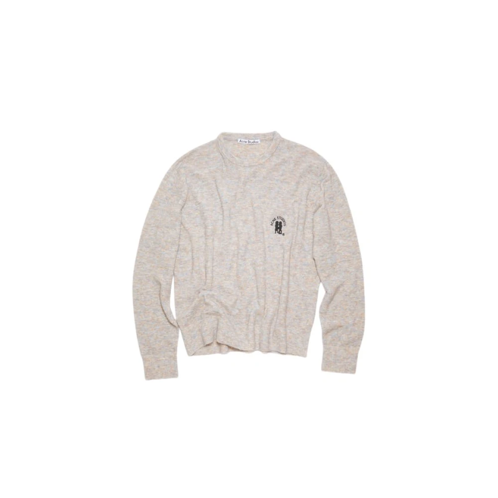 Acne Studios Comfortabele Gebreide Trui Gray Heren