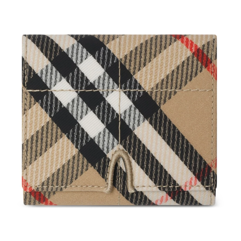 Burberry Sand Trifold Portemonnee Beige Dames