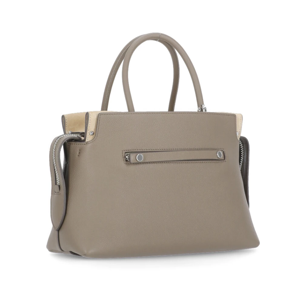 TORY BURCH Bruine leren handtas met handvatten Brown Dames