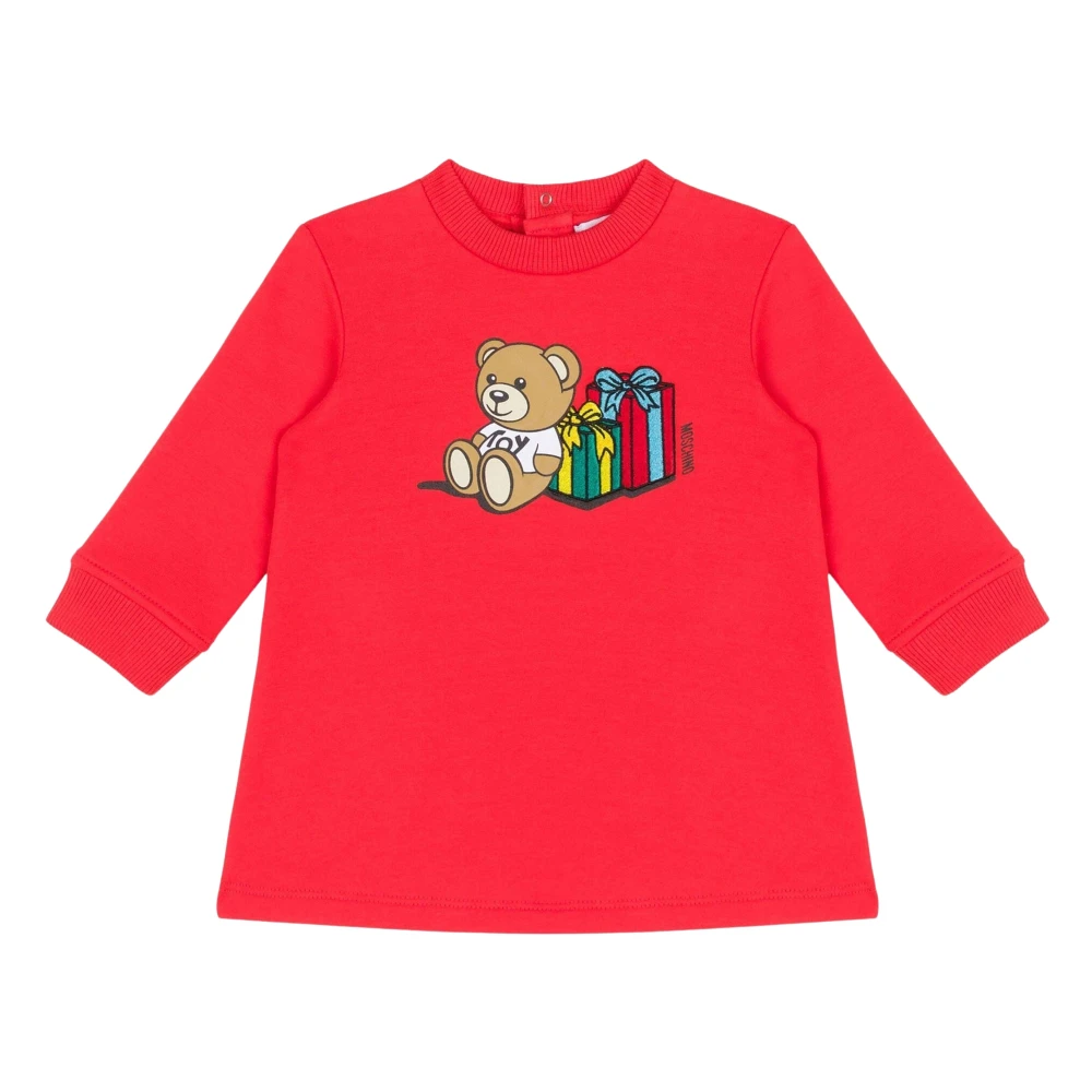 Moschino Red Bear Jumper Dress - Female - Dresses - 3 Y - Kids